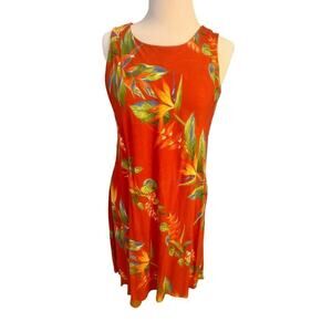 The Hawaiian Original Red Floral‎ Summer Dress Size M Hilo Hattie's